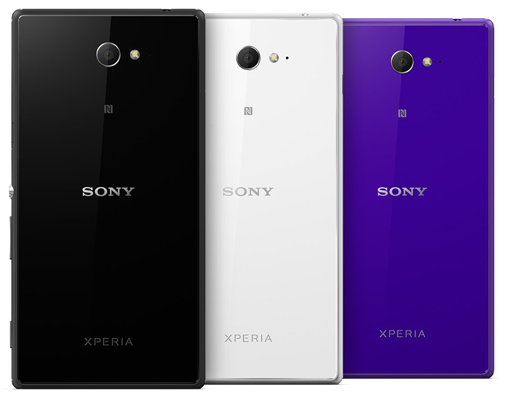 Vue du téléphone Sony Xperia M2