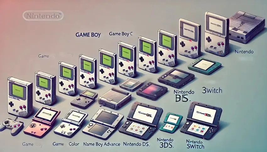 évolution de la Game Boy à la Switch