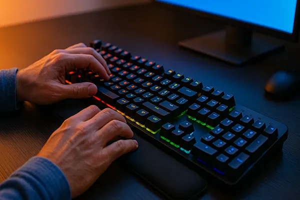 Clavier hybride gaming et bureau